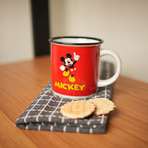 Caneca Porcelana Retrô Mickey Ver 300ml Licenciada Disney