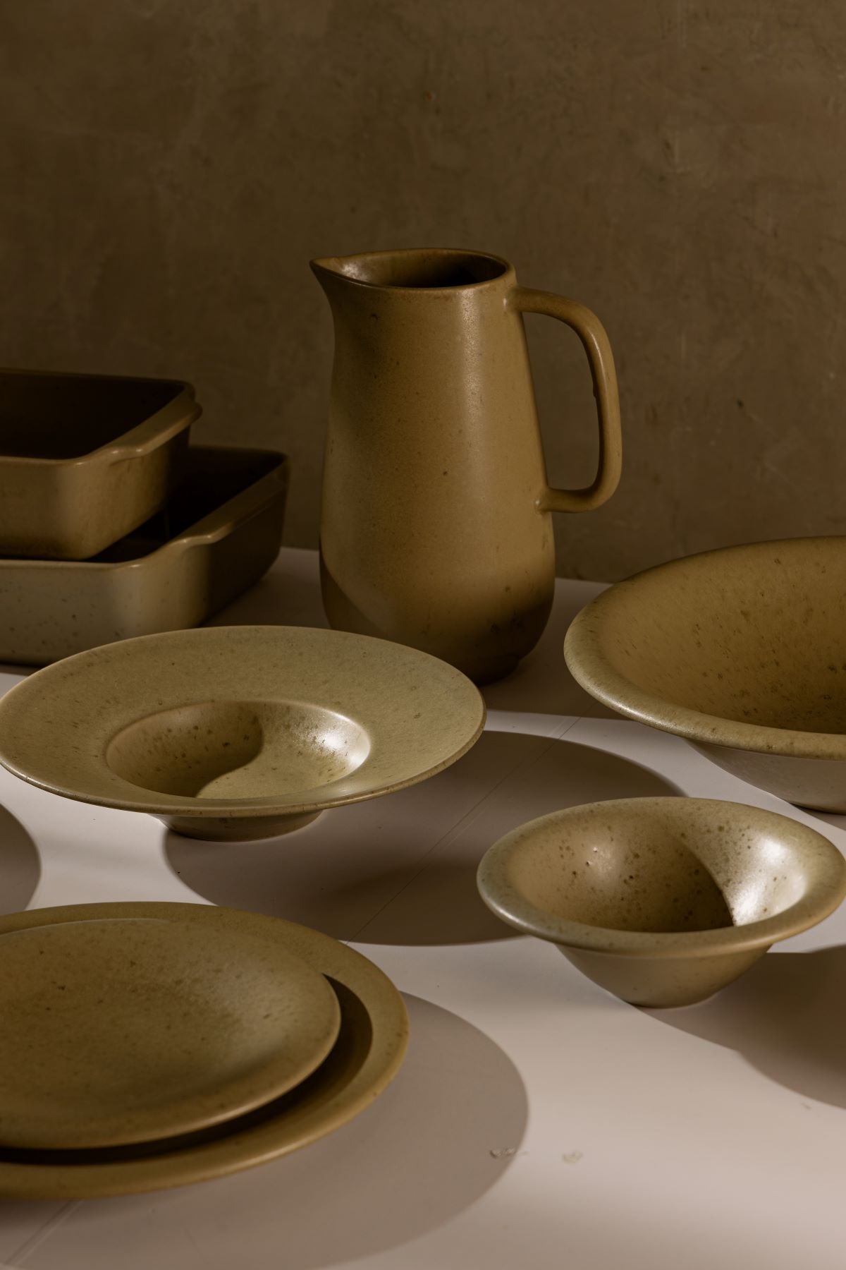 Prato de Cerâmica Para Risoto Mist Wolff Verde Matte - 26cm