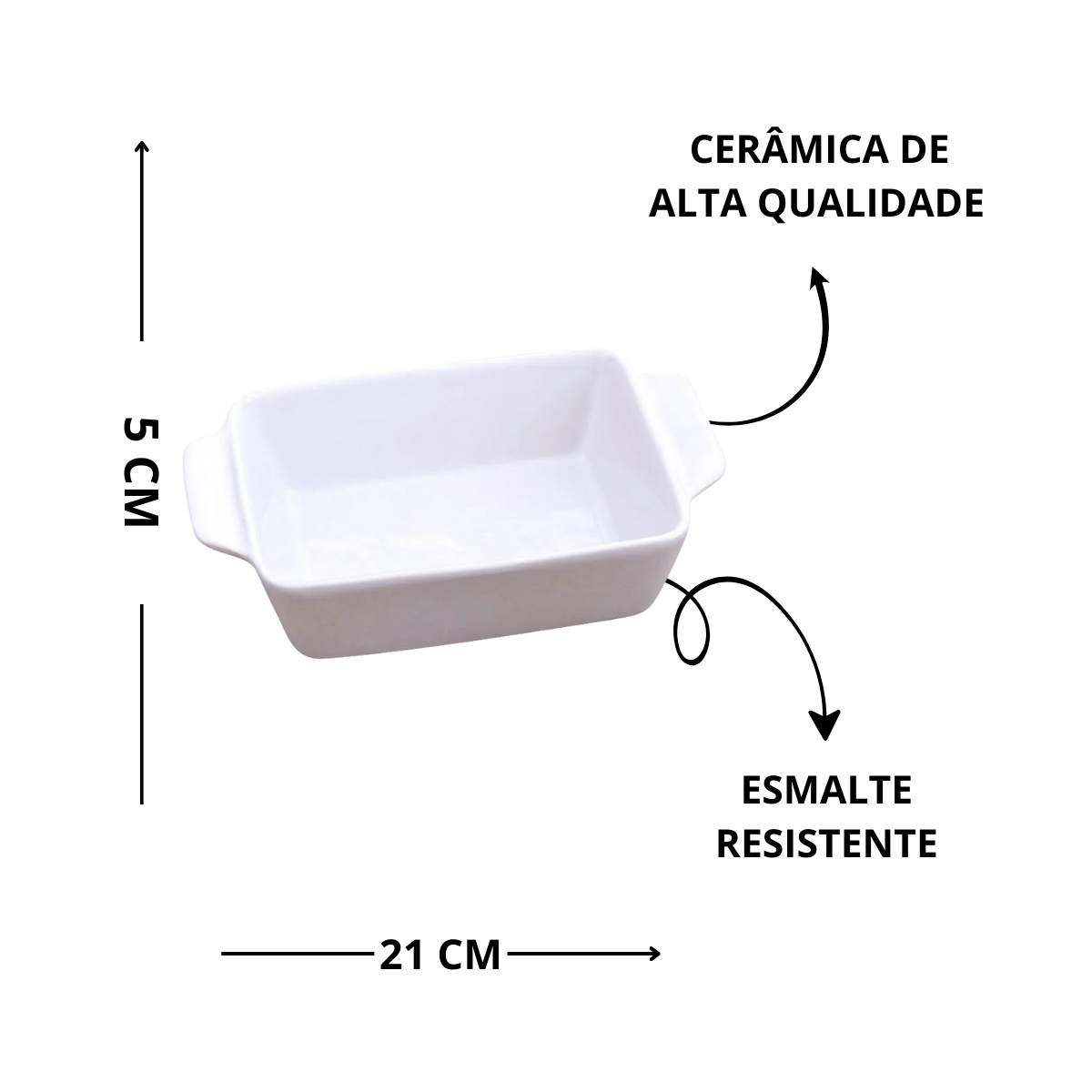 TRAVESSA RETANGULAR CERÂMICA ÉVORA 500ML