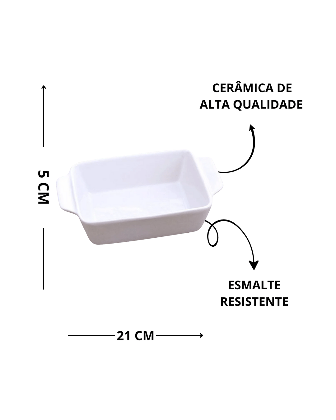 TRAVESSA RETANGULAR CERÂMICA ÉVORA 500ML