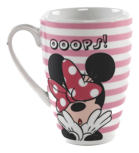 Caneca Porcelana Minnie Oops 350ml Licenciada Disney