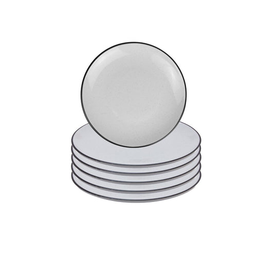 Jogo 6 pratos Rasos de Cerâmica Linha Zimbros - 27cm