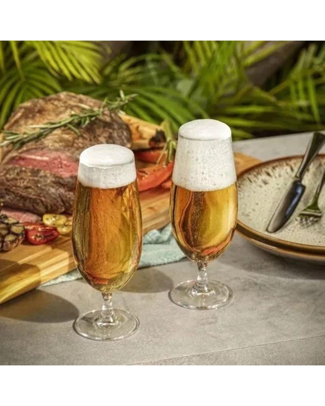 Jogo 6 Taças para Cerveja Chopp Lara Cristal Bohemia - 380ml