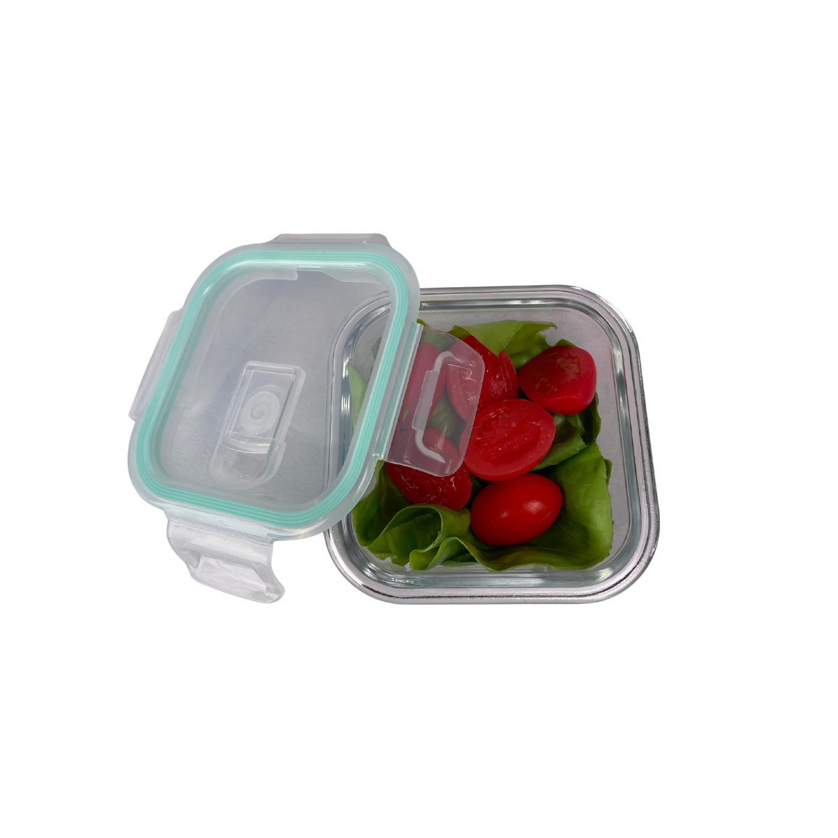 Pote Marmita de Vidro Hermético com Trava Cor Verde - 300ml