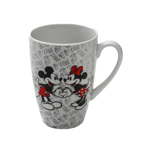 CANECA DE PORCELANA MICKEY E MINNIE LOVE 350ML DISNEY