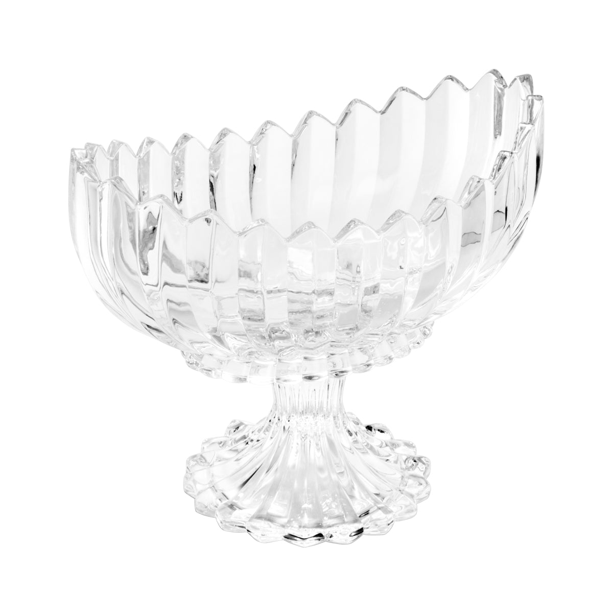 CENTRO DE MESA CRISTAL DE CHUMBO COM PE GENEVA - 28CM