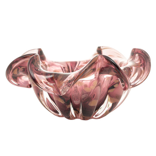 Centro de Mesa Estilo Murano Italy Púrpura e Rosé - Wolff