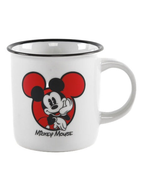 Caneca Porcelana Retrô Mickey 300ml Licenciada Disney