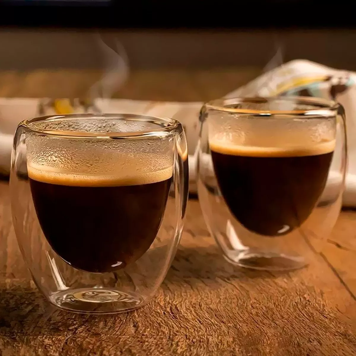 JOGO 6 COPOS PARA CAFÉ PAREDE DUPLA DE VIDRO - 80ML