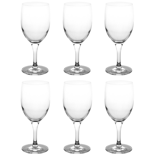 Jogo 6 Taças de Vidro para Vinho Linha Nude - 270ml