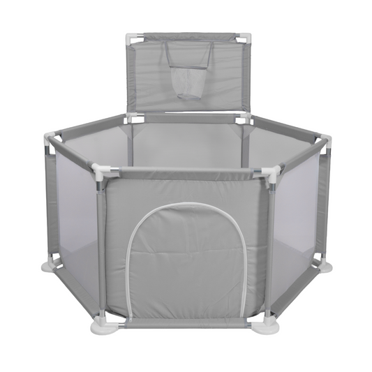 Cercado Infantil Hexagonal com Cesta Basquete Cinza - 125cm