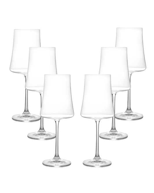 Jogo 6 Taças De Vinho Luxo Cristal Bohemia - 360ml