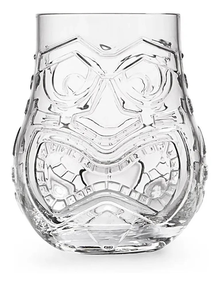 Copo Vidro Tiki Carranca Duas Faces Humor/ Raiva - 470ml