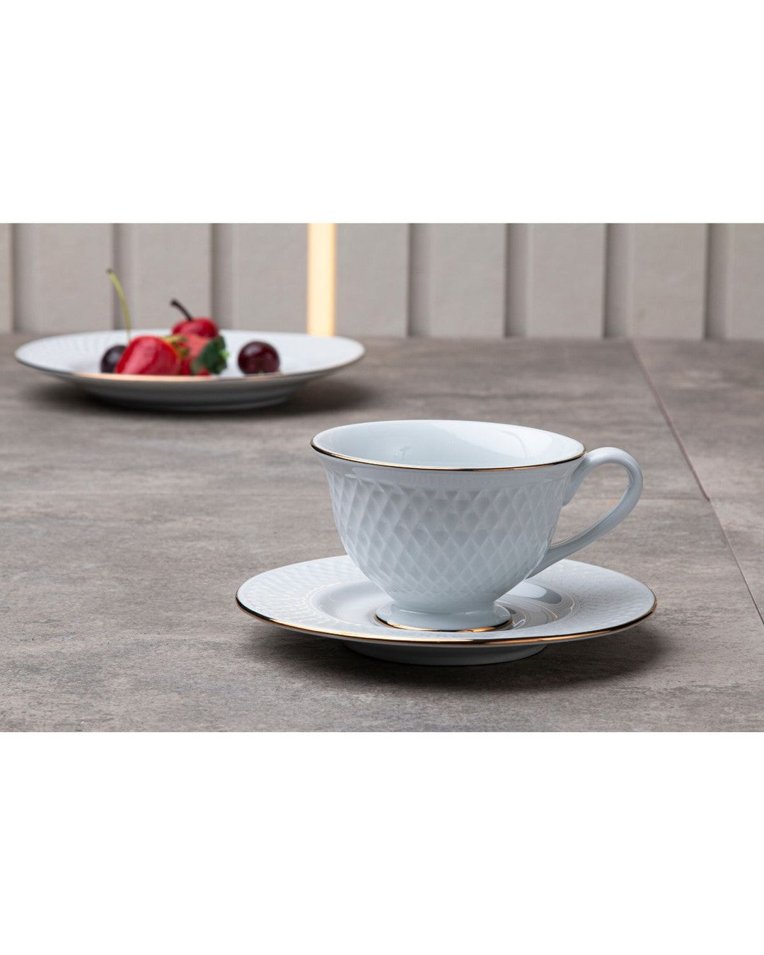 JOGO DE JANTAR JOAQUINA PORCELANA DOURADO 20PÇS