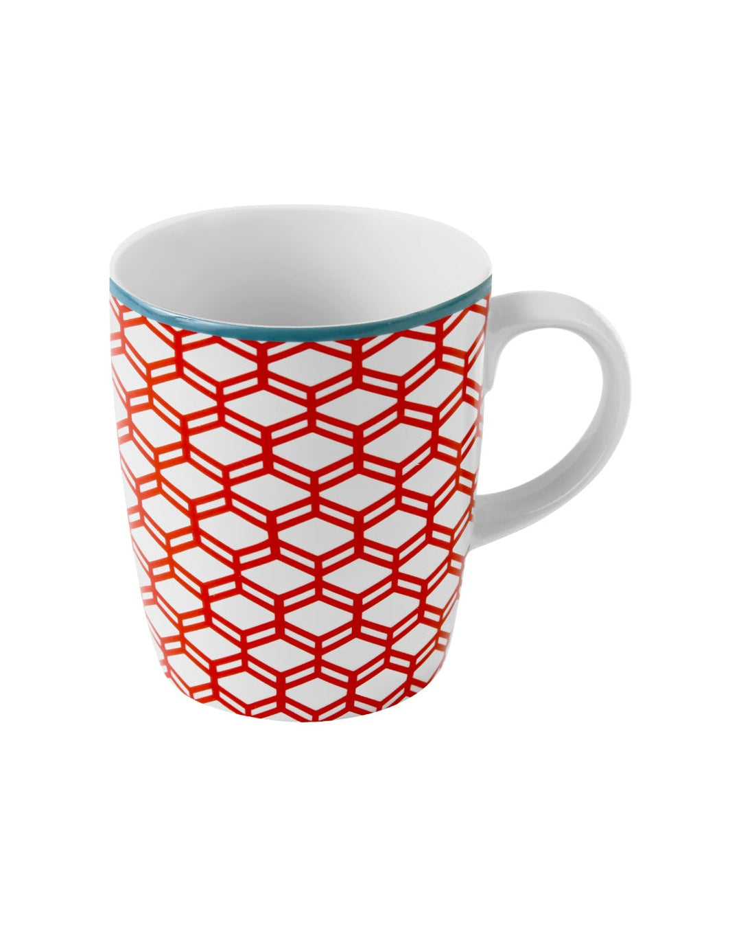 Kit 6 Canecas Diversas Coloridas de Porcelana - 230ml