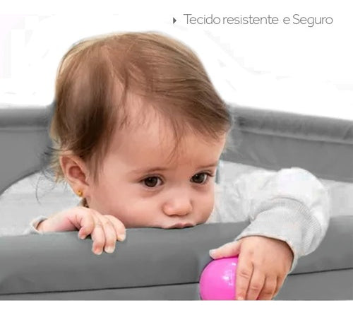 Cercado Grade De Proteção Retangular Grande Cinza 180cm