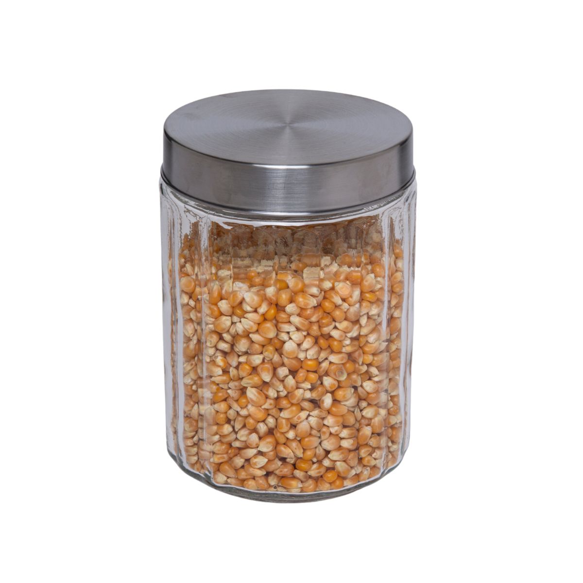 Pote de Vidro com Tampa Inox Listras - 1.2L