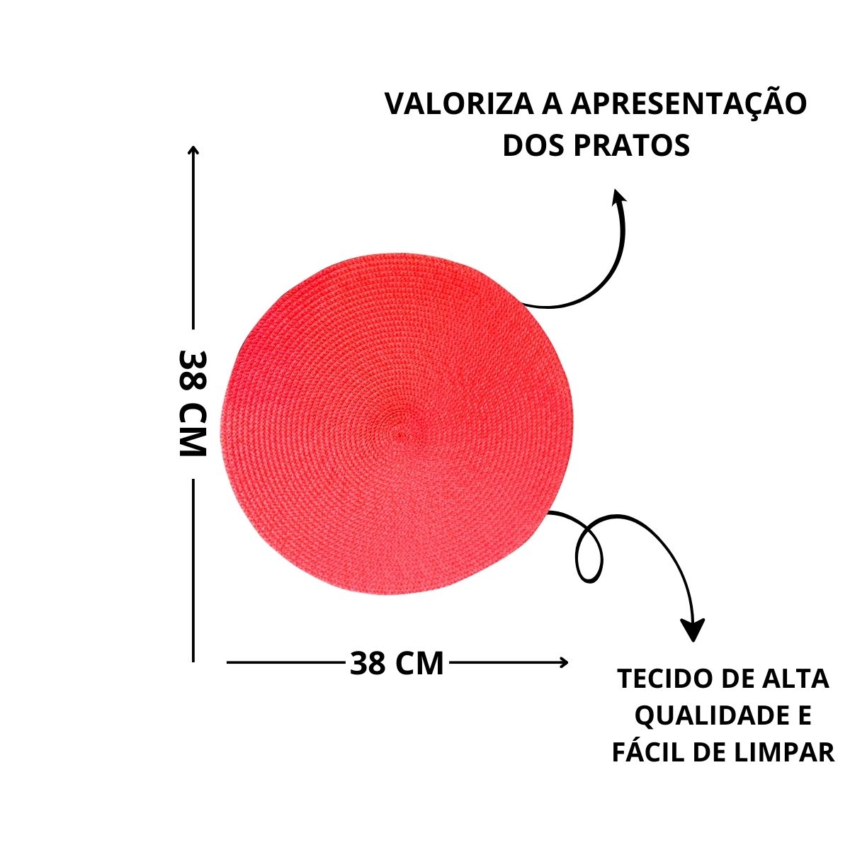 JOGO AMERICANO LUNA VERMELHO - NDI