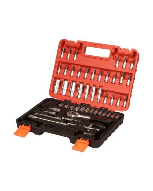 Jogo de Soquetes e Bits 53 Peças–Kit Ferramentas com Maleta