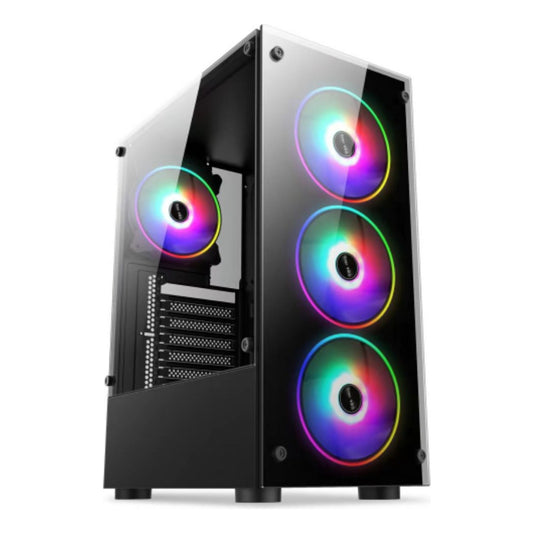GABINETE DE COMPUTADOR PRETO SOMENTE ESTRUTURA ACOMPANHA 4 COOLERS