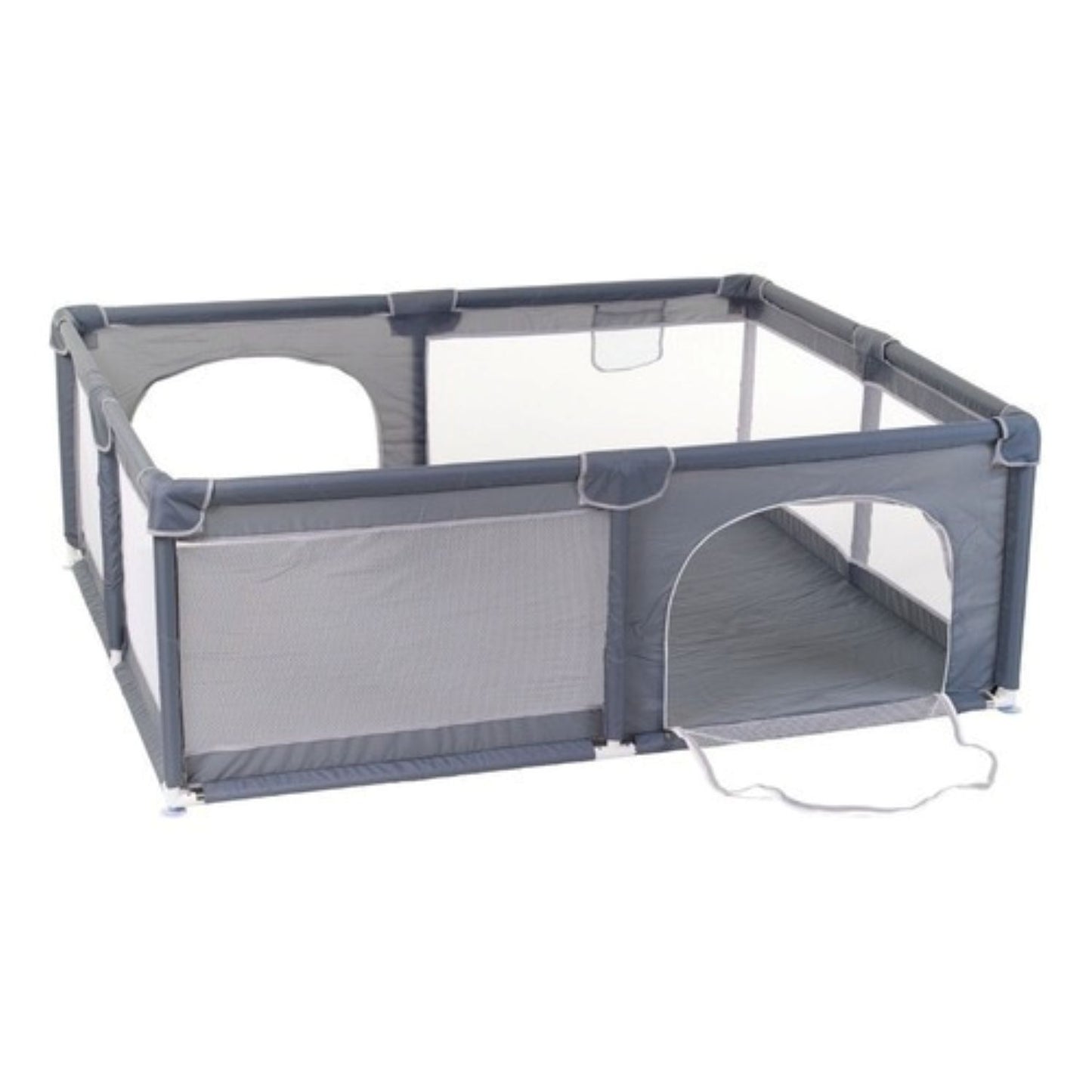 Cercado Grade De Proteção Retangular Grande Cinza 180cm