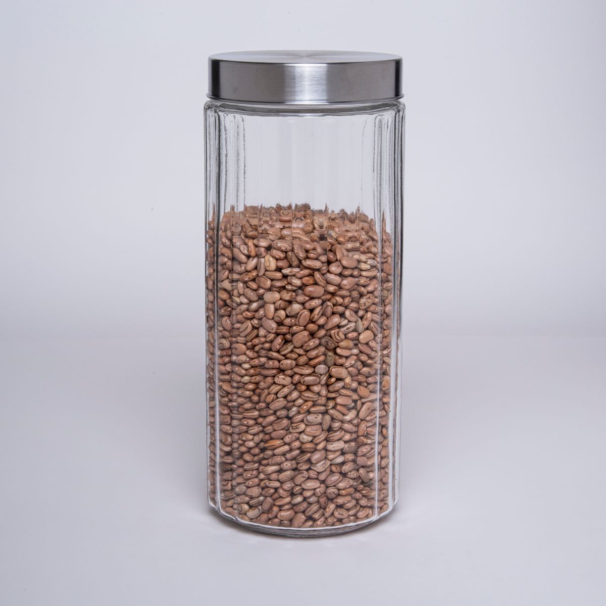 Pote de Vidro com Tampa Inox Listras - 2.2L