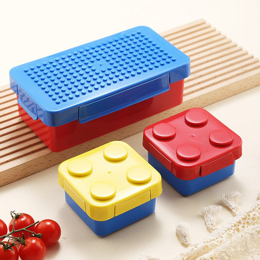LANCHEIRA DIVERTIDA EM FORMATO LEGO