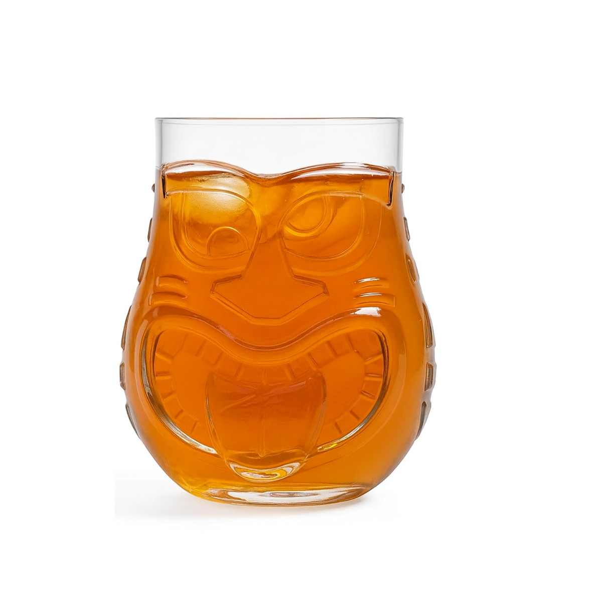 Copo Vidro Tiki Carranca Duas Faces Humor/ Raiva - 470ml