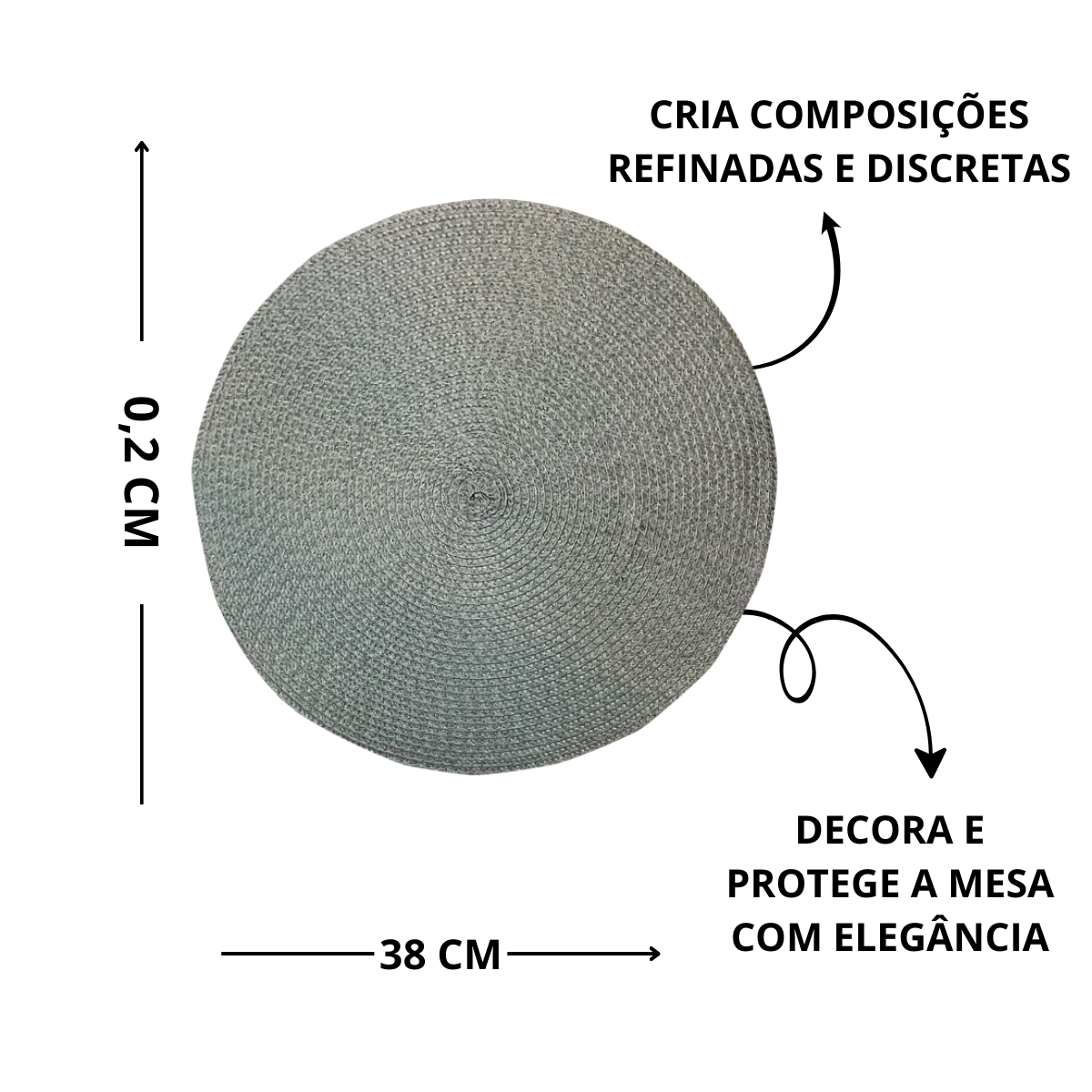 JOGO AMERICANO LUNA CINZA - NDI