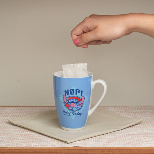 Caneca De Porcelana Stitch 350ml Licenciada Disney