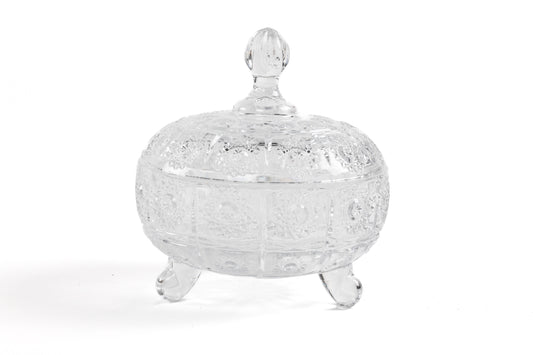 BOMBONIERE 630ML VIDRO TRANSPARENTE COM TAMPA
