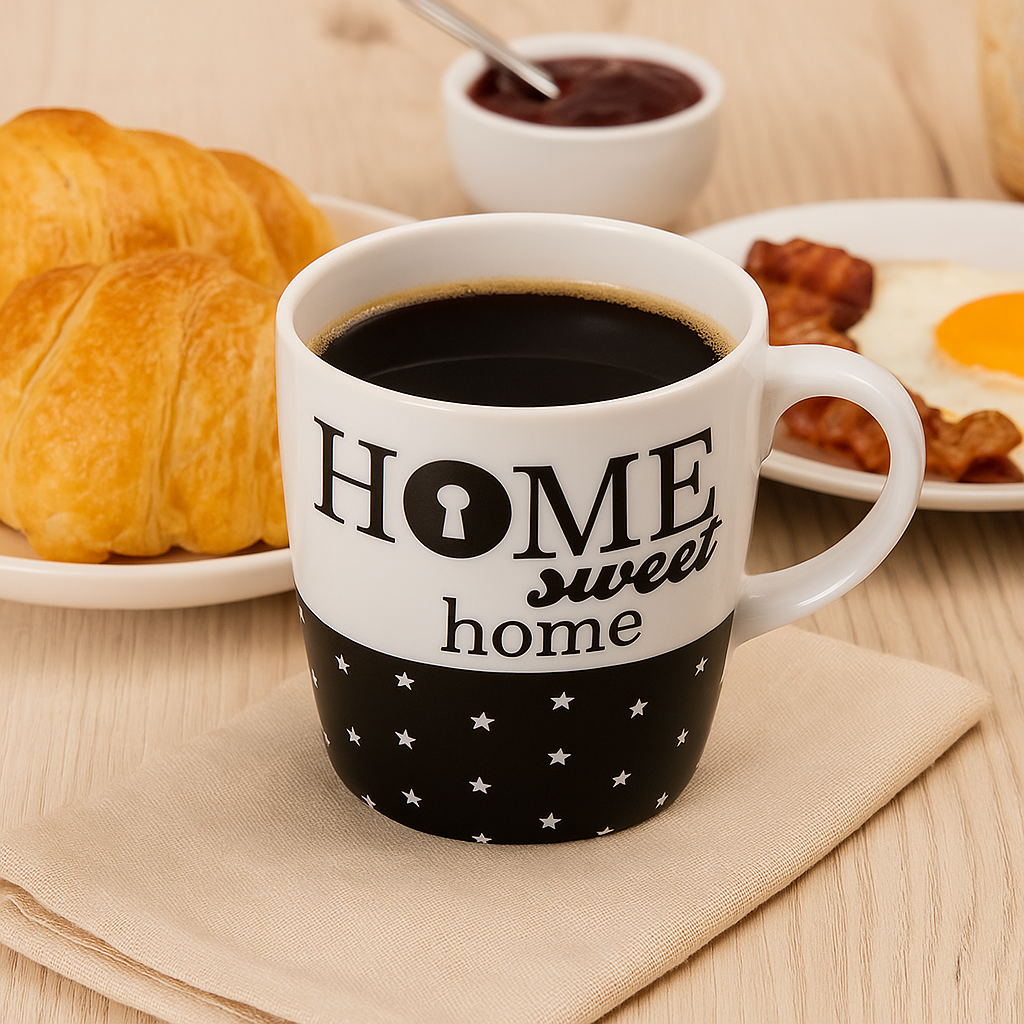 Kit 6 Canecas de Porcelana Diversas Café e Chá - 230ml