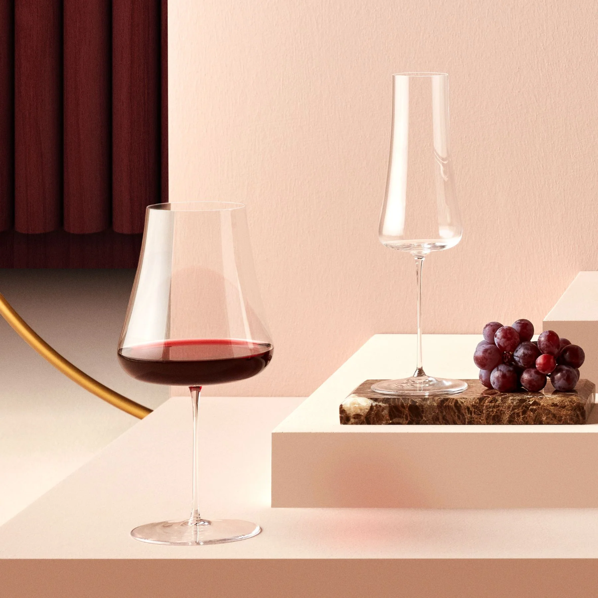 Taça de Vinho Tinto Volcano Stem Zero Linha Nude -  1000ML