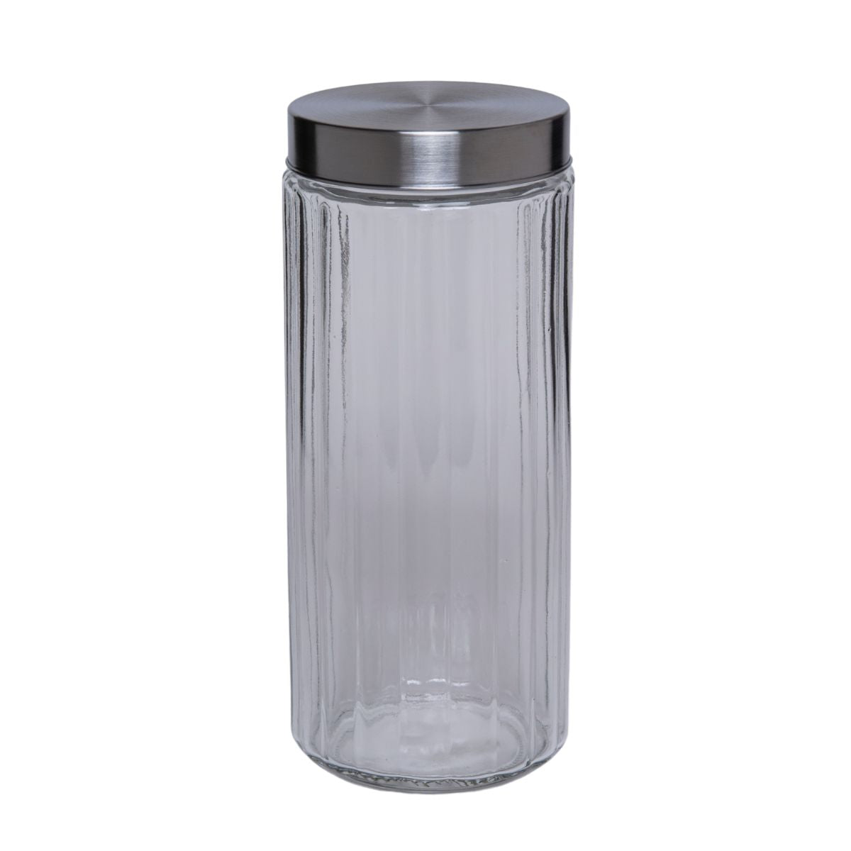 Pote de Vidro com Tampa Inox Listras - 2.2L