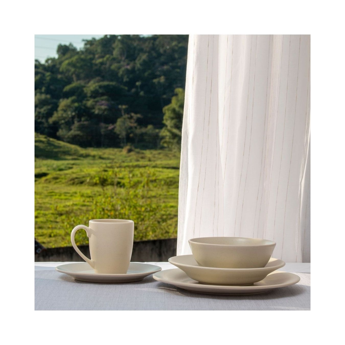 JOGO DE JANTAR MARISCAL AREIA DE CERÂMICA 20PCS