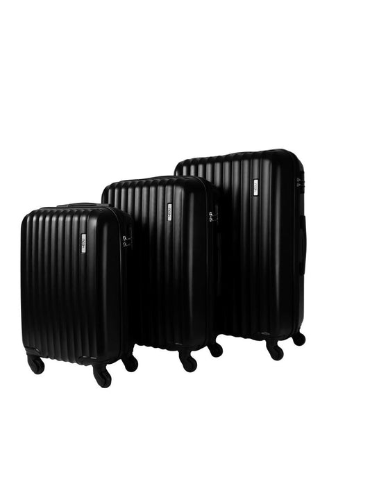 Kit 3 Malas De Viagem Rígida Preta