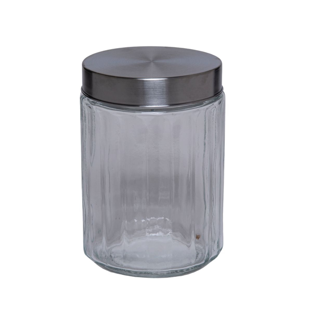 Pote de Vidro com Tampa Inox Listras - 1.2L