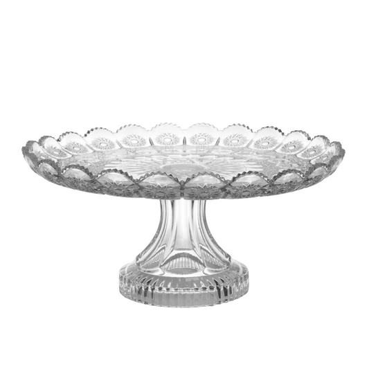 Boleira Prato Para Bolo Gourmet Sakara Com pé e tampa 29,5cm