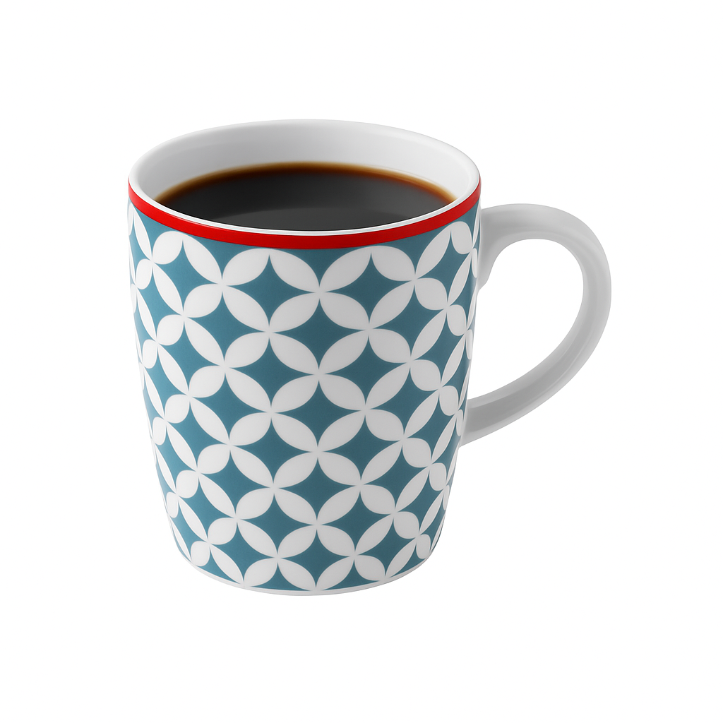 Kit 6 Canecas de Porcelana Diversas Café e Chá - 230ml