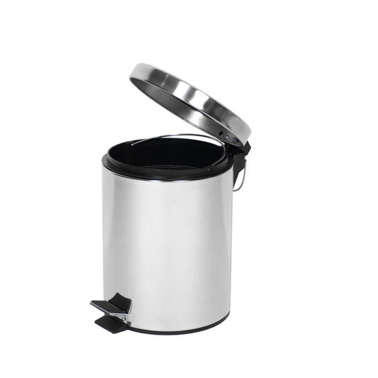 LIXEIRA INOX ESCOVADO 3L BALDE REMOVÍVEL PEDAL RESISTENTE