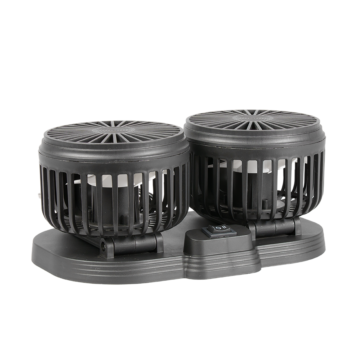 VENTILADOR DUPLO PORTÁTIL PARA CARRO/MESA PRETO USB