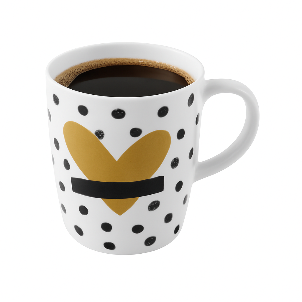 Kit 6 Canecas de Porcelana Diversas Café e Chá - 230ml