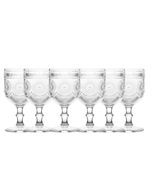 JOGO 6 TAÇAS PARA VINHO DE VIDRO CAIRO 150ML