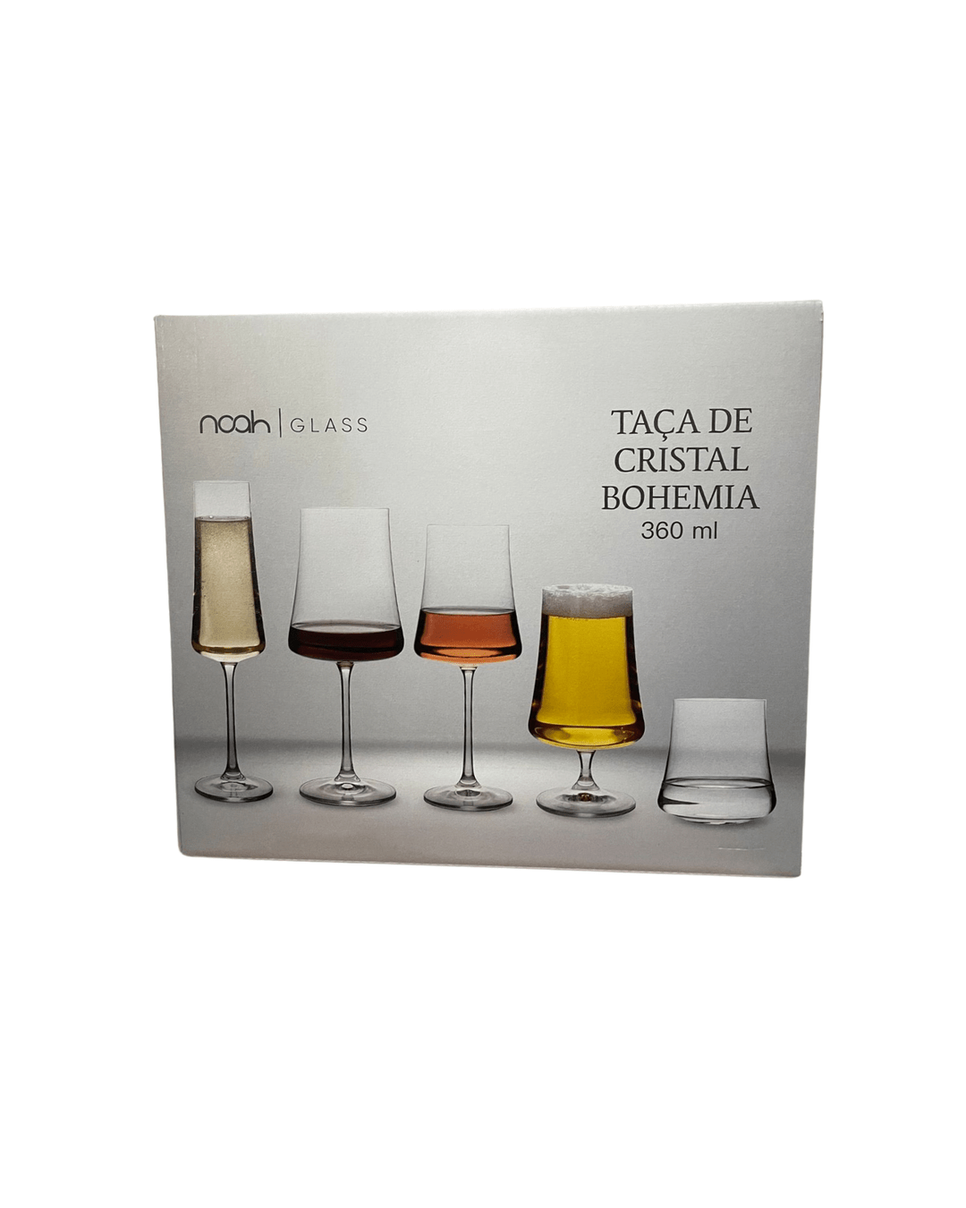 Jogo 6 Taças De Vinho Luxo Cristal Bohemia - 360ml
