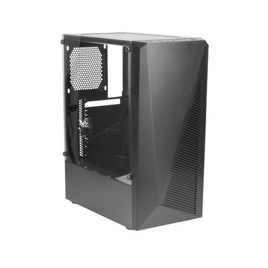 Gabinete Gamer MidTower Lateral Vidro Frente Tela - Preto