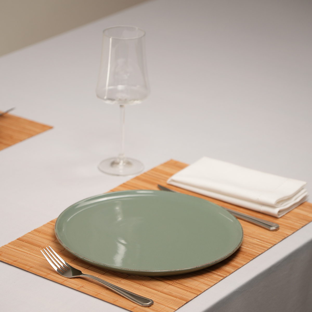 Jogo 6 Pratos Rasos de Cerâmica Laguna Verde 27cm