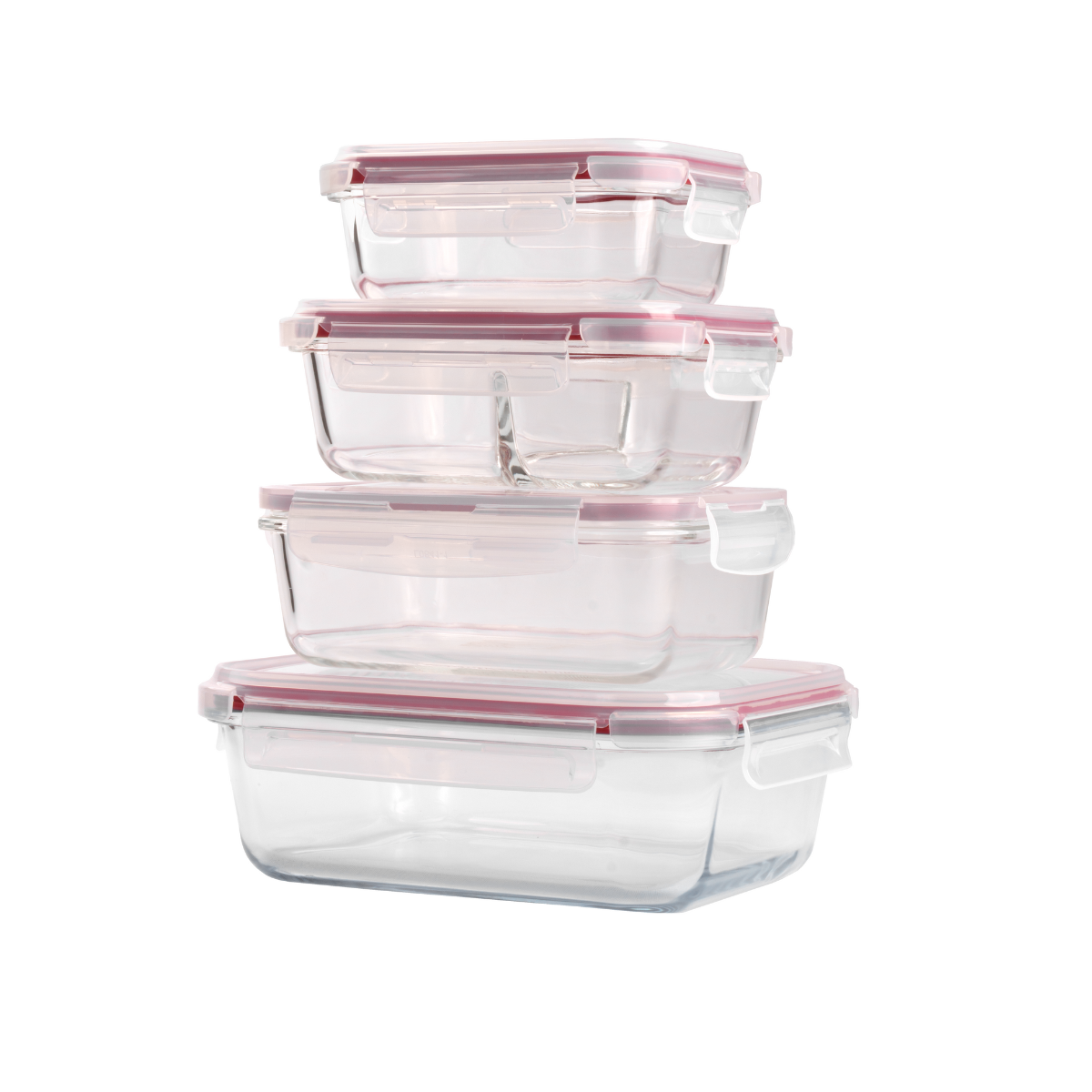 Kit 4 Potes Herméticos Vidro Borossilicato Tamanhos Variados