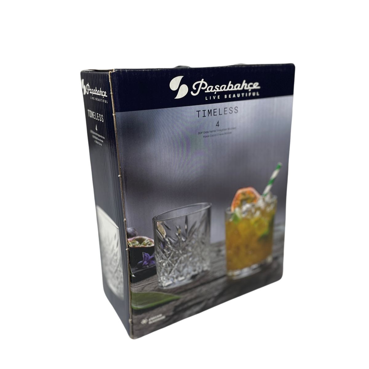 Jogo 4 Copos de Vidro para Whisky Timeless Pasabahçe - 345ml